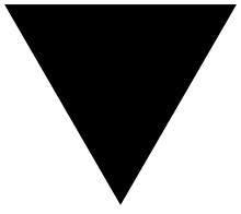 Símbolo trans triángulo negro