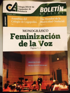 La feminización de la voz, monográfico Colegio de Logopedas de Andalucía